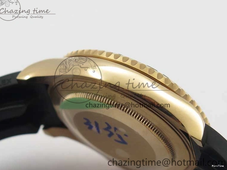 MiroTime 0112 WeatherProof Yacht-Master 40 116695SATS Bp Maker Best Edition Black Dial on Rubber Strap SA 3001